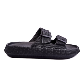 Ženske pjenaste papuče s prugama crne Sharmen crna