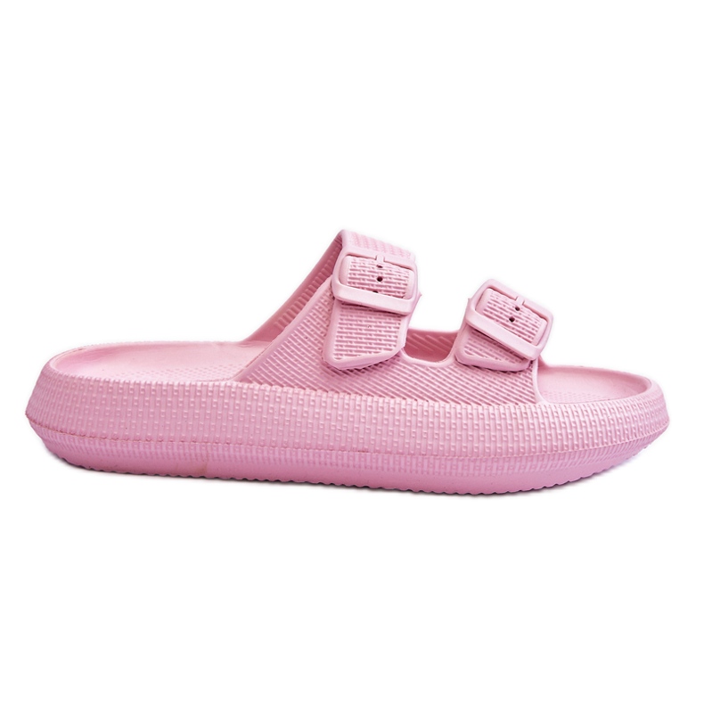 Ženske pjenaste papuče s prugama Pink Sharmen ružičasta