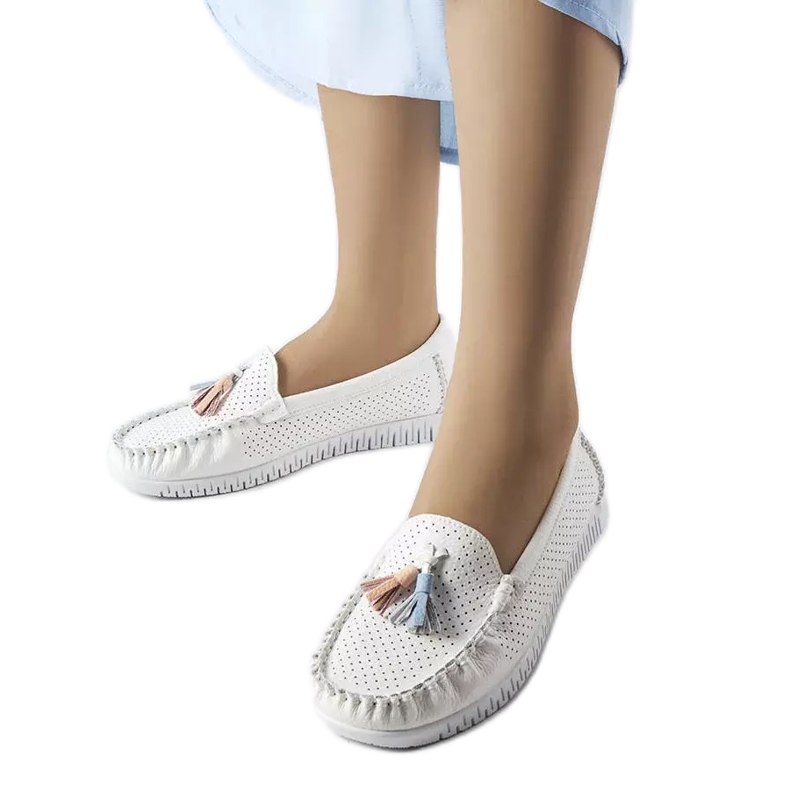 Maryville bijele kožne natikače bijela