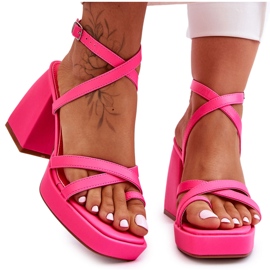 FS1 Moderne Pink Secret Rose visoke pete i sandale s platformom ružičasta