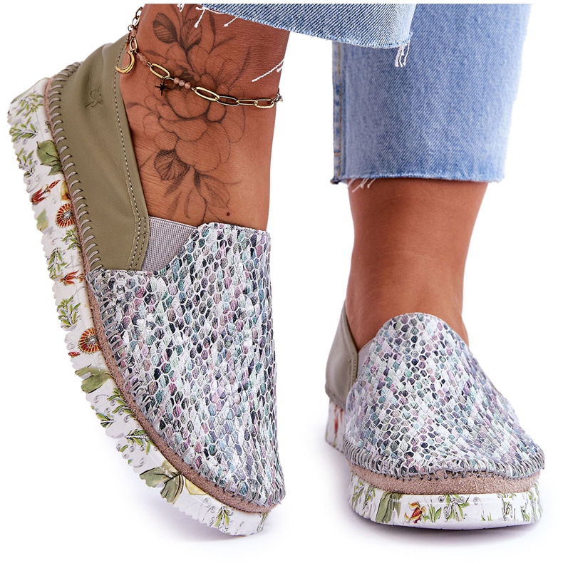 Ženske kožne natikače Maciejka 03512-51 Zelena