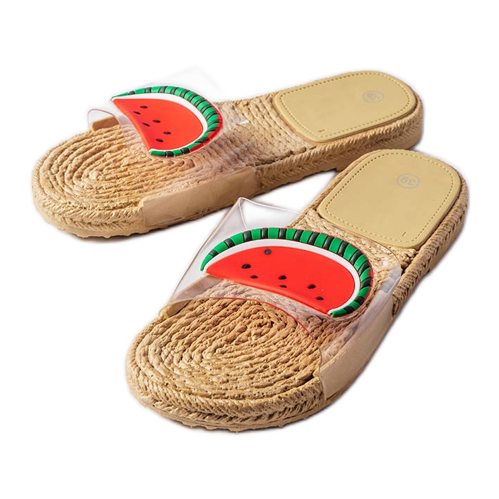 Prozirne papuče s Foddie ukrasom bezbojan