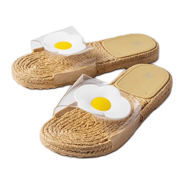 Prozirne papuče s Foddie ukrasom bezbojan