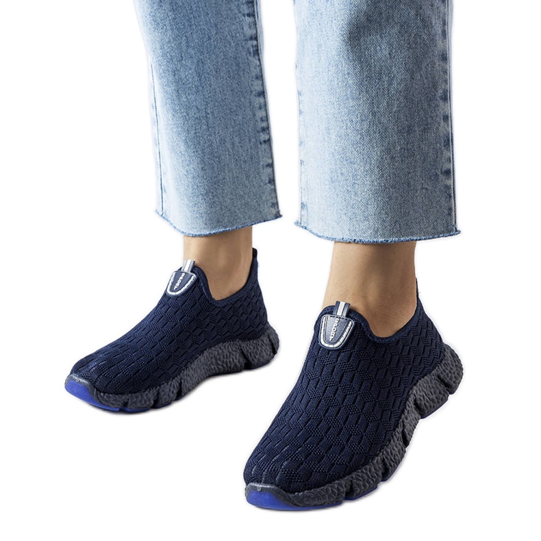 Mornarskoplave sportske slip-on tenisice iz Obenora plava