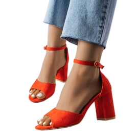 Diashine narančaste blok sandale narančasta