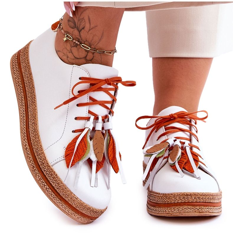 Kožne Cipele Maciejka 04550-11 Bijele bijela