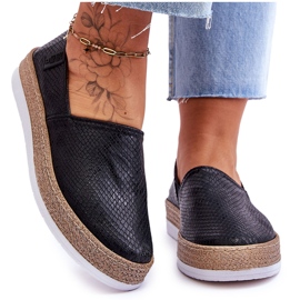 Kožne espadrile Mokasine Big Star LL276002 Crne crna