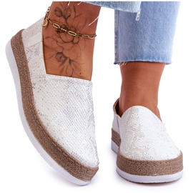 Kožne espadrile Mokasine Big Star LL276004 Bijele bijela