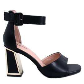 Tamara Crne sandale s geometrijskom petom crna