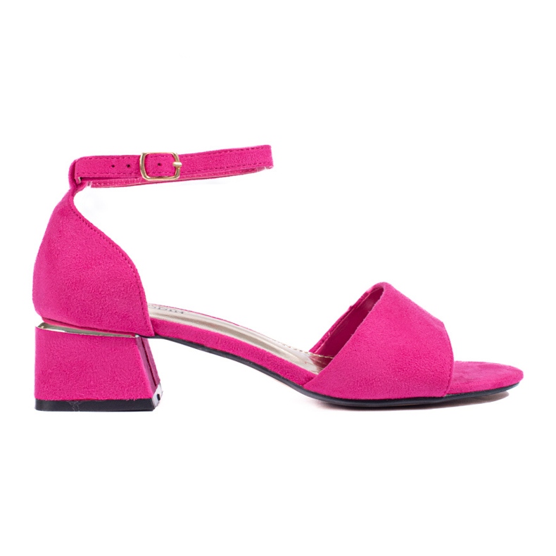 Shelovet ružičaste sandale na nisku petu ružičasta