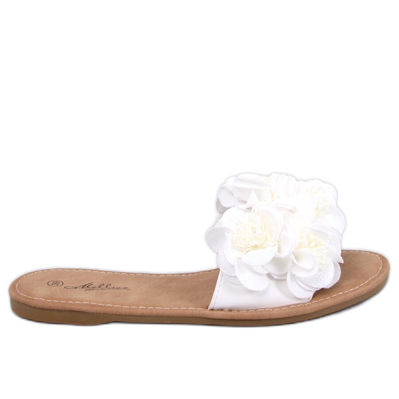 Corey Bijele cvjetne papuče bijela