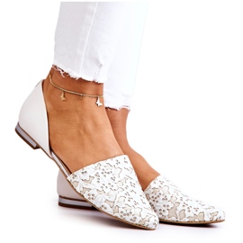 Elegantne kožne balerinke Laura Messi 1110 bež