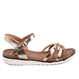 BM Sandale s kubnim cirkonima Marty Gold zlatni