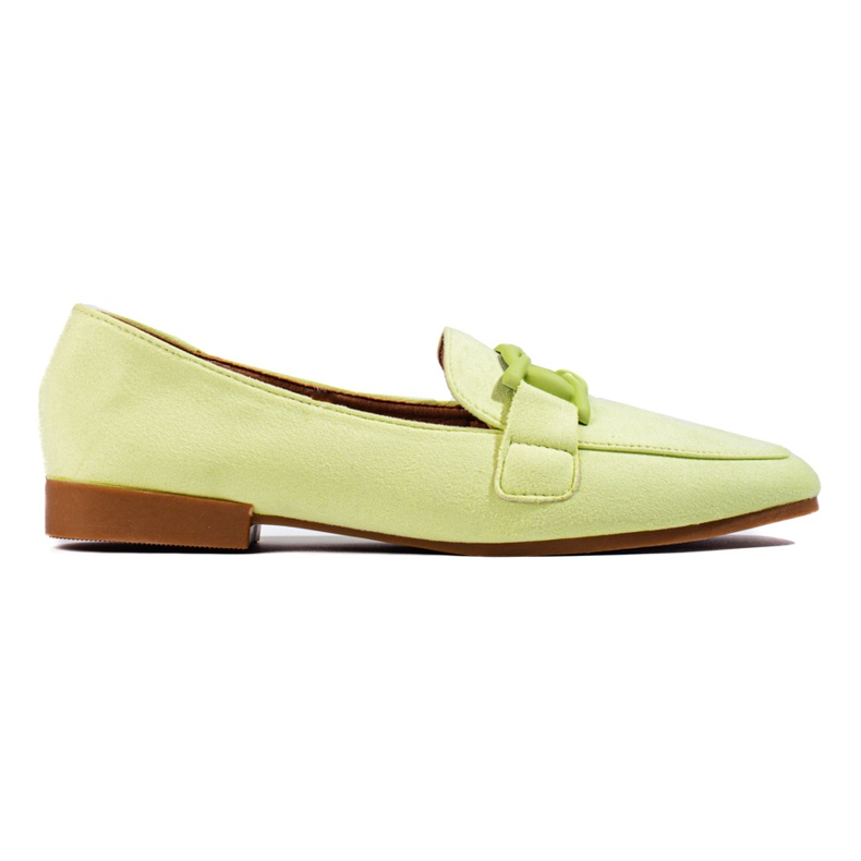 Ženske zelene Shelovet mokasine od brušene kože zelena