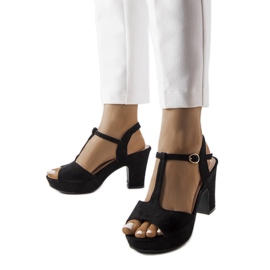 Crne Tearlach blok sandale crna