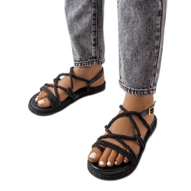 Crne pletene sandale iz Burwella crna