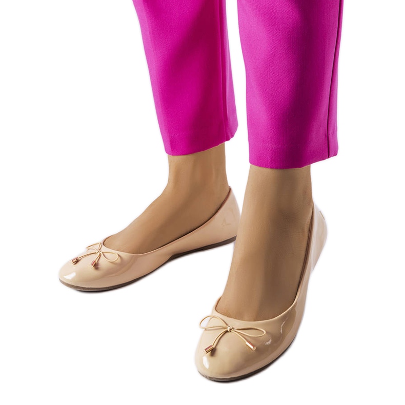 Lakewood bež lakirane balerinke