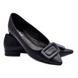 WS1 Klasične balerinke s crnim Rivea ukrasom crna