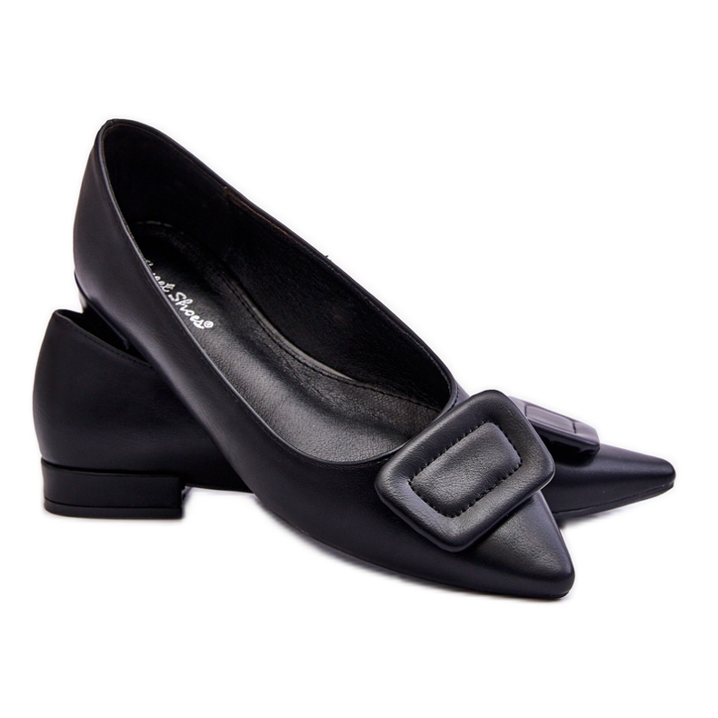 WS1 Klasične balerinke s crnim Rivea ukrasom crno