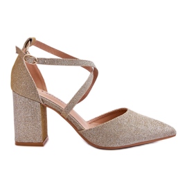 WS1 Modne svjetlucave salonke na zlatnu Galaxy petu zlatni