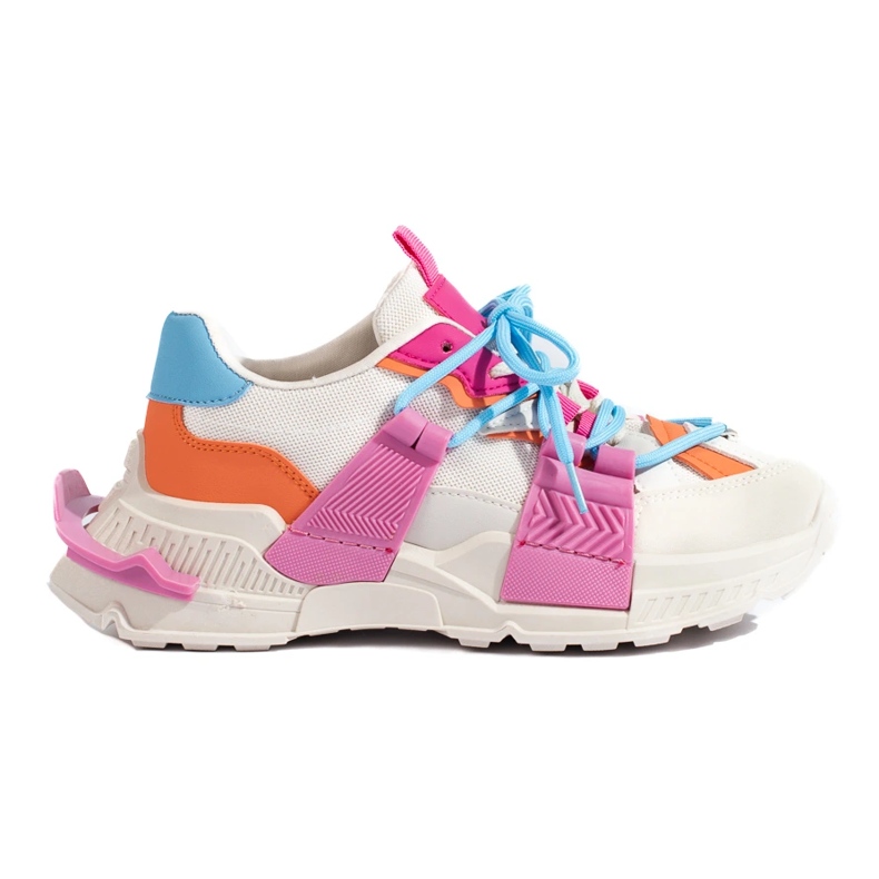 Ženske raznobojne tenisice na debelom potplatu Shelovet bijela