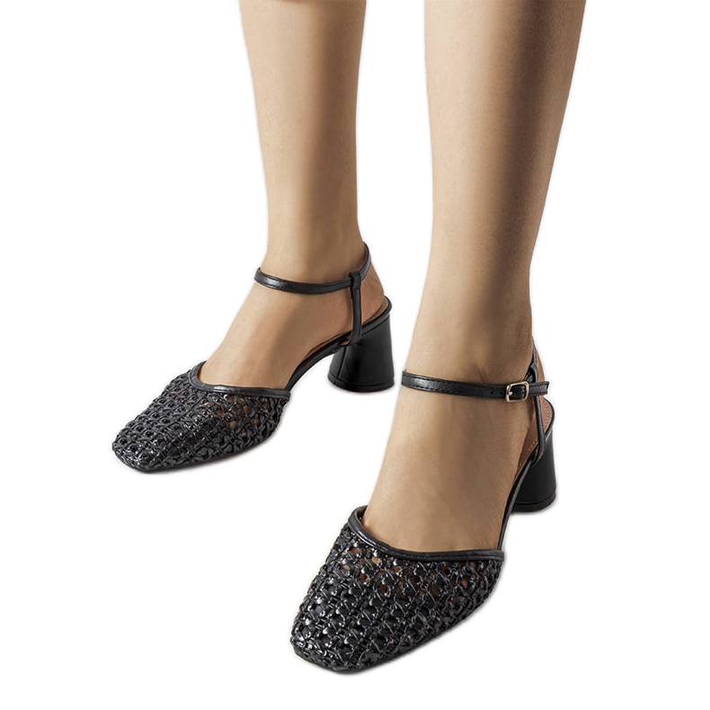 Crne Werina sandale s otvorenom petom crno