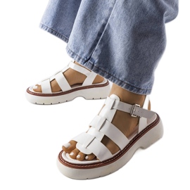 Lola bijele sandale s platformom bijela