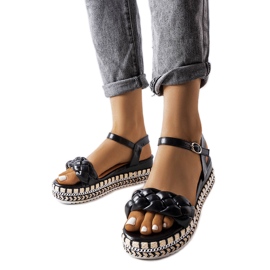 Katrin crne sandale s platformom crna