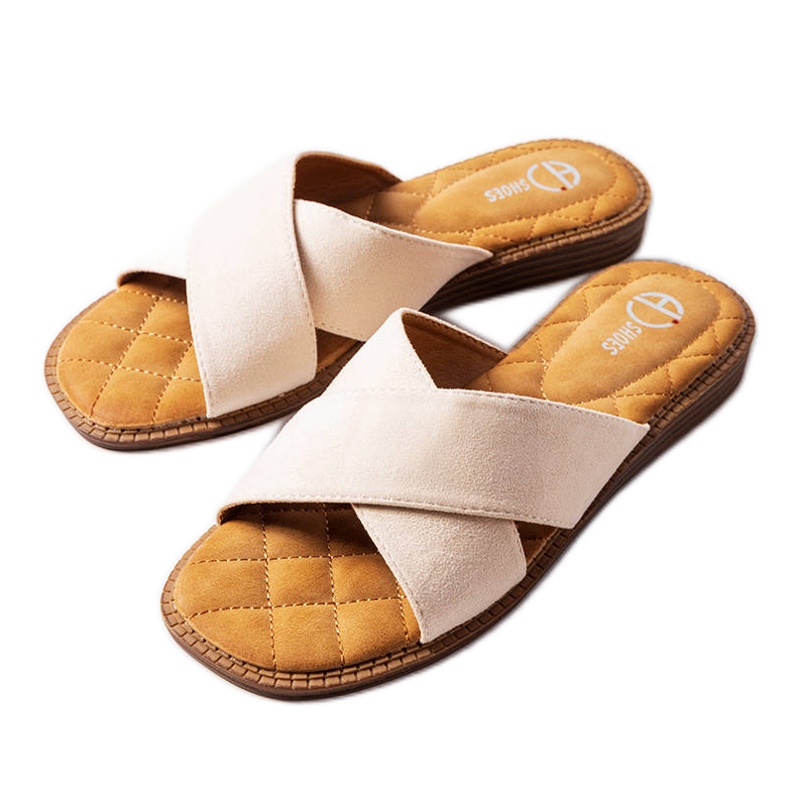 Inna Tiana bež papuče