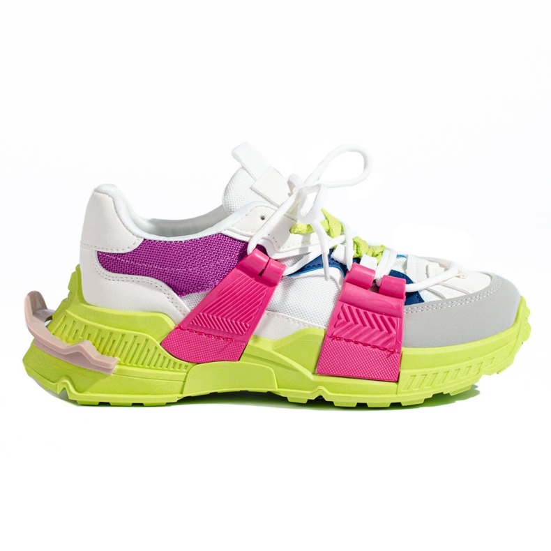 Ženske raznobojne tenisice na debelom potplatu Shelovet bijela