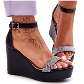 WD1 Moderne kožne sandale na tanku crnu Arwen crna