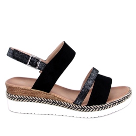 Sandale na klin Frazier Black crna