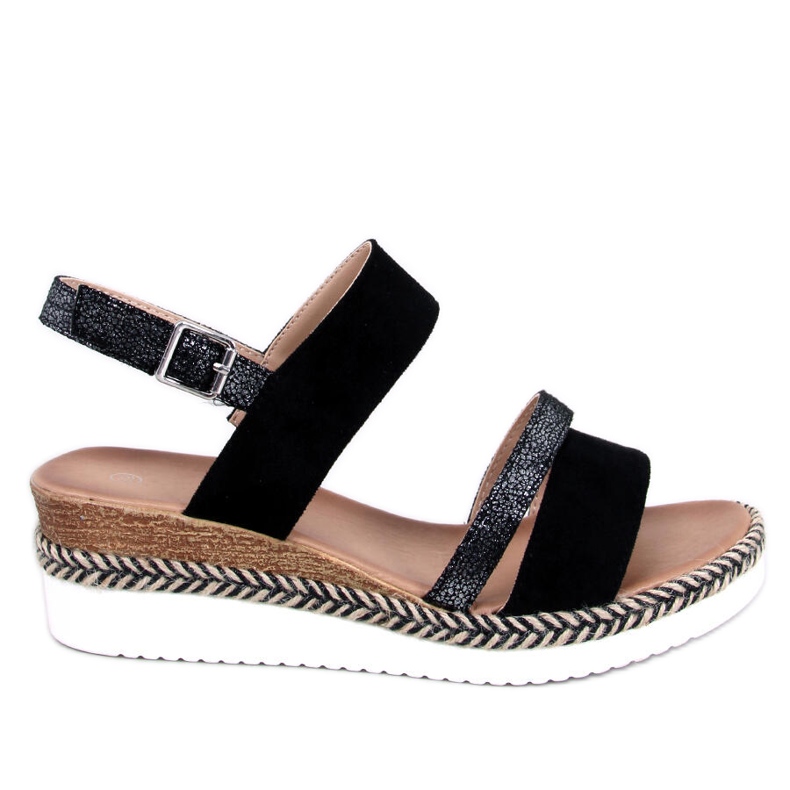 Sandale na klin Frazier Black crno