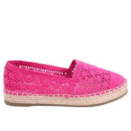 Ažurirane espadrile Terian Fuchsia Rose Red ružičasta