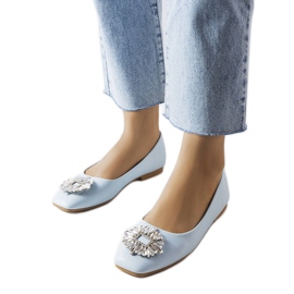 Plave balerinke s brošem Miren plava