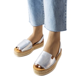 Srebrne platformske espadrile iz Sadbere srebro