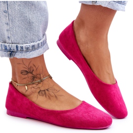Ženska balerina Suede Fuchsia Lasota ružičasta