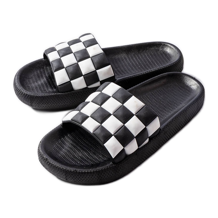 Crne gumene platform papuče iz Elin crno