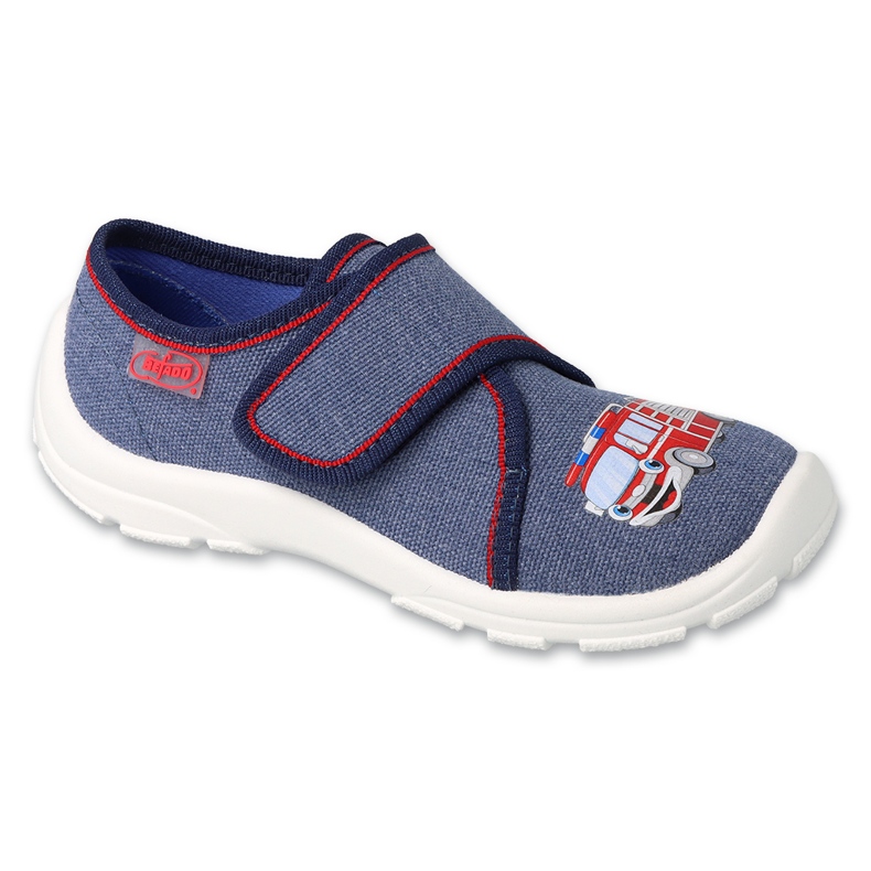 Befado dječje papuče 974X519 aplikacija vatrogasno vozilo plava