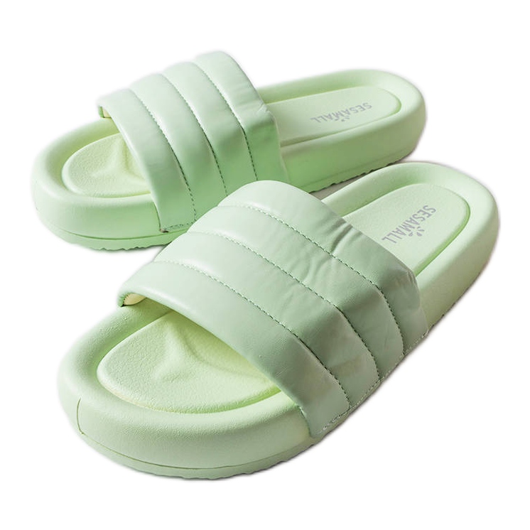 Inna Zelene papuče ukrašene Dorene prošivanjem zelena