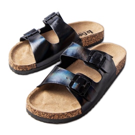 Klizači od crnog pluta s kopčama iz Lee Coopera LCW-22-35-1154L crna