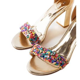 Inna Zlatne sandale ukrašene lobelia kamenčićima zlatni