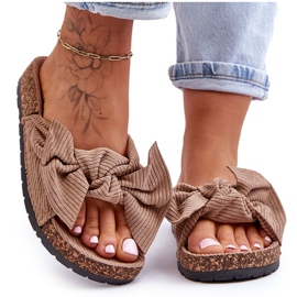 Corduroy Cork papuče tamno bež ljetne