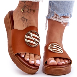 Ženske Camel Secrets ukrašene papuče smeđa