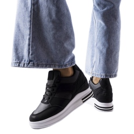 CinqMars crne wedge tenisice crno