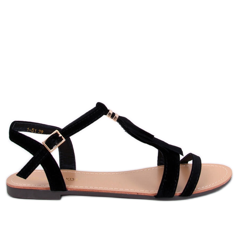 Corbin Crne sandale s resama crno