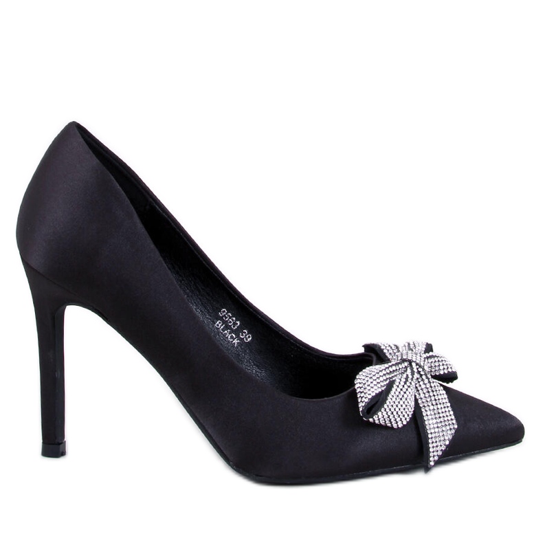 Satenske igle s mašnom od Trini Black crno