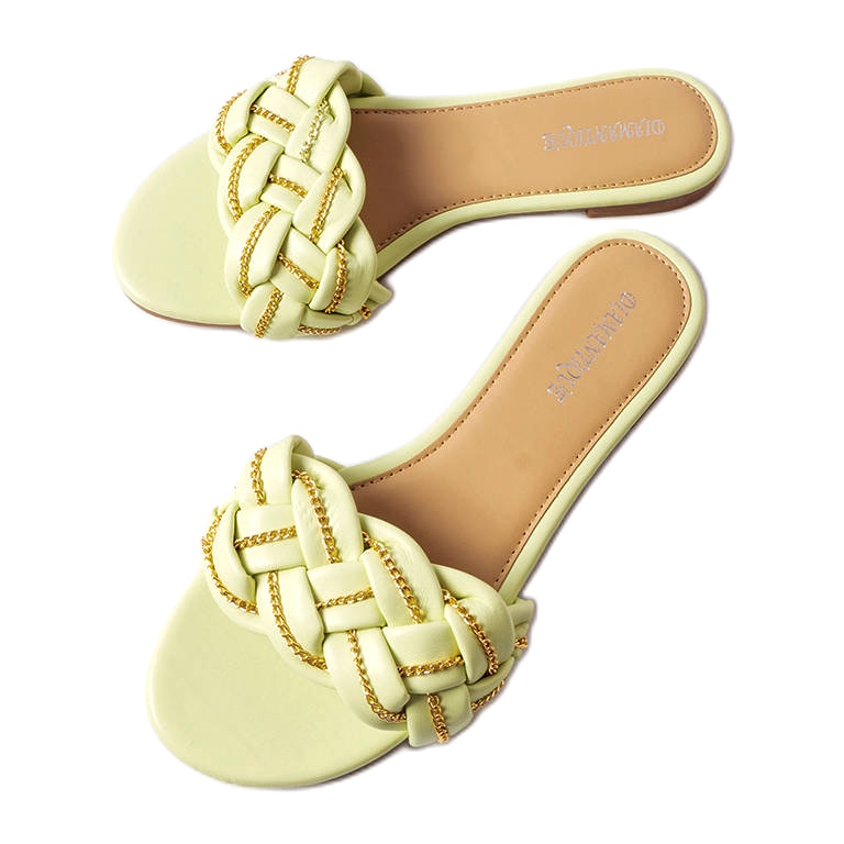 Zelene elegantne papuče iz Correre zelena