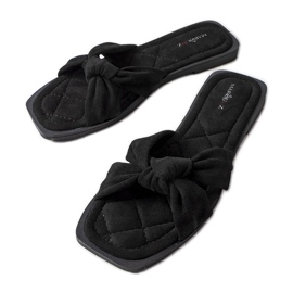 Inna Pride crne papuče od eko antilop kože crna