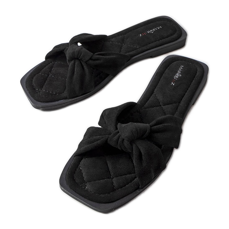 Inna Pride crne papuče od eko antilop kože crno